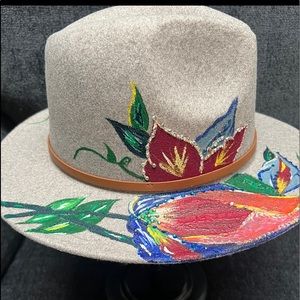 Beautiful hand painted hat